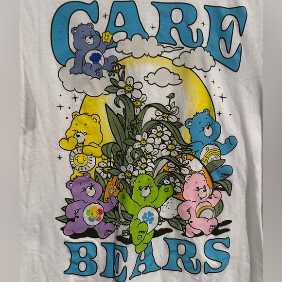 Men’s Care Bears White Graphic T-Shirt Size‎ medium 100% Cotton Colorful Print - Picture 2 of 4